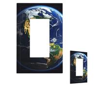 Decorator Plaque murale 1 interrupteur de taille moyenne 12,7 x 7,6 cm Plaques murales de terre pour prises électriques, plaques d'interrupteur à bascule simples