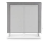Decorblind Rideau enrouleur en tissu Screen taille 140 x 180 cm - Réduction des reflets sans renoncer à la lumière - Rideau facile à installer au mur ou au plafond - Rideau de fenêtre Couleur : marron