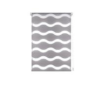 Decorblind Store Enrouleur de Nuit et Jour Double Couche sans Outils et sans perçage, Dimensions : 42 x 150 cm, Largeur x Longueur/Mesure Tissu Store : 39 x 145 cm, Couleur Argent, Stores pour