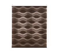 Decorblind Tablier de fenêtre Double épaisseur Jour et Nuit Installation Murale ou Plafond Dimensions 100 x 180 cm (l x L) Tissu 97 x 175 cm Marron