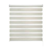 Decorblind Tablier de fenêtre Double épaisseur Jour et Nuit Installation Murale ou Plafond Dimensions 120 x 250 cm Tissu 117 x 245 cm Beige