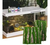 d'écorce de reptile - Décoration pour habitat barbu | Cachette simulée de mousse et d'écorce | mural reptile, tunnel, terrarium, clôture camouflage, décoration naturelle pour vivre