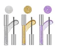 DecorDwell 3 Couleurs Ensemble de Mascara Coloré, Scintillant Mascara Volume Longueur Waterproof Longue Tenue, Not Blooming Eyelashes Maquillage pour Femme pour Cils Fête de Mariage
