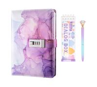 DecorDwell Journal Intime avec Serrure, Ensemble de Carnets d'école, étiquette, Stylo Bille, Cadeaux d'Anniversaire pour Filles, Cadeau Scolaire pour Filles de 7, 8, 9, 10, 11, 12, 13, 14 Ans (B)
