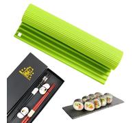 DecorDwell Sushi Maker Kit, avec Natte Sushi et Baguettes en Bois,Sushi Tapis de Rouleau, Ensemble de Baguettes,2 Paires de Baguette,Moule à Riz, pour Pique Nique Déjeuner Cuisine Parties