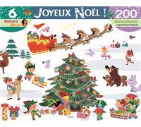 Décore avec les autocollants Noël 6 posters decor + 200 autocollants - Marcella Grassi - Piccolia - broché - Document jeunesse