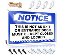 Decore Décoration murale vintage en métal avec inscription « Notice This Is Not An Exit or Entrance Door Western » prête à accrocher pour bar extérieur (20 x 30 cm)