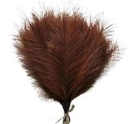 Décorer la Maison avec des Fleurs sèches, Bouquet d'herbe de la Pampa 42 cm Multicolore 1 pièce ou Lot de 5/10/30 pièces(038deep Coffee,1pcs)