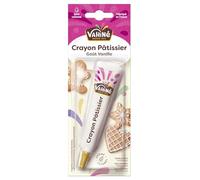 Décorez facilement vos gâteaux avec le crayon pâtissier blanc goût vanille VAHINE, arôme naturel et sans colorant, tube de 25 g - Lot de 4