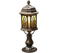 Décorez Un lampadaire d'extérieur Extra Large, Un luminaire de Pilier extérieur, Un Capuchon de Pilier extérieur, Une clôture Marron Vintage, Une Lanterne de terrasse, Un Support de Poteau,