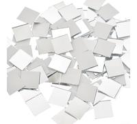 Décorez votre espace avec 100 autocollants miroir en verre 30 x 30 mm pour projets d'artisanat et décoration d'intérieur (argenté)