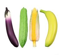 Décorez votre espace avec des fruits et légumes artificiels, parfait pour les rassemblements festifs (aubergine)