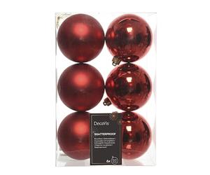 Decoris 22052 Boules incassable, Brillant Mat