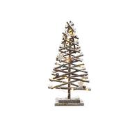 Decoris Arbre en rotin Micro LED Effet Neige 50 cm Multicolore
