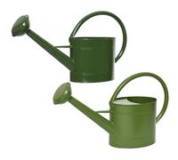 Decoris Arrosoir avec pommeau de douche 5 l en métal vert 1 pièce - Plantes de jardin, balcon et terrasse - Arrosoir - Pichet avec douchette - Arrosoir de jardin extérieur