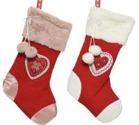 Decoris Chaussettes de Noël Décoration de Noël pour cadeaux 2 pièces