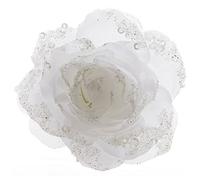 Decoris DEO4063489 Fleur, Polyester, Blanc, 14 X 14