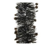 Decoris Guirlande de Noël 2,7 m x 9 cm avec étoiles - Guirlande à étoiles - Guirlande d'étoiles - Guirlande lumineuse - Guirlande lumineuse D10H 270 cm Noir