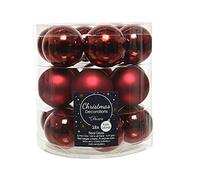 Decoris Lot de 18 petites boules de Noël en verre 4 cm