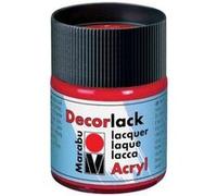 Marabu 11300005073 - Peinture acrylique noire 073-50 ml - Peinture acrylique brillante à base d'eau - Résistant aux intempéries - Résistant à la salive - Pour peinture, pochoir et découpage