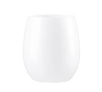 DECORLINE Verres à vin plastique sans pied | 355 ml lot de 24 | Gobelets à vin réutilisables | Verres à boire sans BPA | Idéal pour le vin rouge et blanc, le cocktail - Blanc