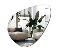 Decormat Miroir de loft en Forme de Tache Organique irrégulière 48x48cm Miroir de loft décoratif à Suspendre au Mur pour Le Salon