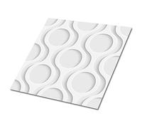 Decormat Vinyle Carrelage Autocollant Lot de 9 Carreaux - 30x30 cm Peel And Stick Dosseret Salle De Bains Gris Mural Cuisine Mur Auto-Adhésif - Style moderne