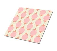 Decormat Vinyle Carrelage Autocollant Lot de 9 Carreaux - 30x30 cm Rose Mural Cuisine Mur Auto-Adhésif Dosseret Peel And Stick Salle De Bains - Motif vintage rose