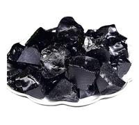 DECORN Ensemble de Cristaux de Pierres Brutes D'obsidienne Noire en Vrac de 2,2 LB - Pierre Obsidienne - Pierres Brutes pour Le Culbutage - Wicca et énergie Crystal Healing,3-5cm