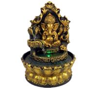 DECORN Fontaine de Bouddha Ganesha de Table d'intérieur de 11,8 Pouces de Hauteur
