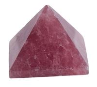 DECORN Pyramide de Cristaux de Quartz de Fraise Naturelle Pyramide de Pierres précieuses de Cristal de guérison pour la décoration, l'équilibrage des Chakras et la Grille de Cristal,1.2"/3cm