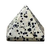 DECORN Pyramides de Cristal Énergie de Pierres de guérison sculptées Générateur d'énergie Positive Reiki Chakra Figurine métaphysique de Pierre précieuse,Dalmation Jasper,30mm/1.2"