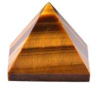 DECORN Pyramides de Cristal Énergie de Pierres de guérison sculptées Générateur d'énergie Positive Reiki Chakra Figurine métaphysique de Pierre précieuse,Tigers Eye,30mm/1.2"