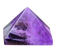 DECORN Pyramides de Cristal Énergie de Pierres de guérison sculptées Générateur d'énergie Positive Reiki Chakra Figurine métaphysique de Pierre précieuse,Amethyst,30mm/1.2"