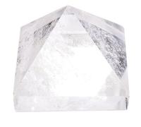 DECORN Pyramides de Cristal Énergie de Pierres de guérison sculptées Générateur d'énergie Positive Reiki Chakra Figurine métaphysique de Pierre précieuse,Clear Quartz,30mm/1.2"