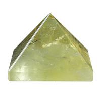 DECORN Pyramides de Cristal Énergie de Pierres de guérison sculptées Générateur d'énergie Positive Reiki Chakra Figurine métaphysique de Pierre précieuse,Citrine,30mm/1.2"