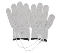 DECORNIJIA 1 paire de Thérapie Électrique Blanc Fibre Argentée avec Lignes de Conversion de Massage Universels Coton S pour Soins de Beauté