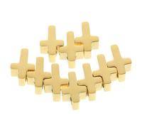 DECORNIJIA 10 Pendentifs Croix en Acier Inoxydable Doré, Mini Breloques Artisanales pour Bracelets Diy, Décoration Croix Religieuse Légère et Solide, Accessoires Bijoux 10 Pièces