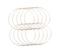 DECORNIJIA 10 Pièces Accessoires Attrape- Sonneurs De Receveur De Bricolage Clé Cadre Attrape- En Macramé Adultes Cerceau En Gros Doré