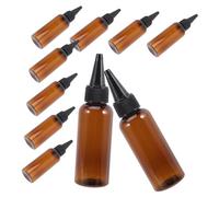 DECORNIJIA 10 pièces Bouteilles Applicatrices Rechargeables pour Huile et Teinture Cheveux Flacons Plastique Pet avec Bouchons Faciles à Presser et Distribuer Liquide