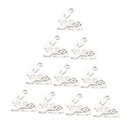 DECORNIJIA 10 pièces Breloques Lapin Acier Inoxydable Polies Pendentifs DIY pour Fabrication Bijoux Collier Bracelet Charm Accessoires