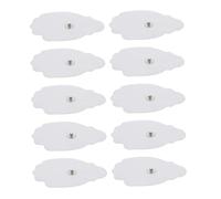DECORNIJIA 10 pièces Électrodes Autocollantes Silicone Blanc pour Stimulateur Musculaire Compatibles Appareils et Électrostimulateurs Kit de Rechange Pratique et Portable