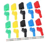 DECORNIJIA 10 pièces Fiches Isolées pour Testeur Connecteurs Audio Métalliques Durables Petits Plugs Audio Stables pour Multimètre et Câbles de Haut Parleur
