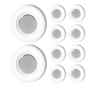 DECORNIJIA 10 Pièces Lot de 10 Supports Muraux Magnétiques Auto-Adhésifs pour Télécommandes TV, Organisateur Adhésif Blanc sans Perçage, Maintien Stable pour Chambre, Salon et Bureau