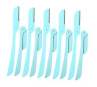 DECORNIJIA 10 pièces Lot de Rasoirs Pliables pour Sourcils Acier Inoxydable Outil de Maquillage Facile à et Portable pour Façonnage Net et Sûr