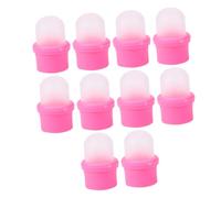 DECORNIJIA 10 Pièces Manicure Nail Soaker Covers Reusable PP Material Nail Polish Removers Caps For Uv Gel Removal Practical Removing Covers Manicure Tools