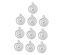 DECORNIJIA 10 pièces Pendentifs Spirale Acier Inoxydable Décor Créatif Creux DIY Accessoires de Bijouterie Artisanale