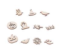 DECORNIJIA 100 Pièces à Décorer Halloween Plaquettes Graffiti pour Garçon Fille Décorations Suspendues et Bricolage Créatif
