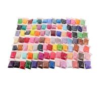 DECORNIJIA 100 Pièces Laine Cardée à Feutrer Kit de Couleurs Laine à Feutrer Douce pour Aiguilles Matériel Créatif DIY Adapté Débutants et Experts