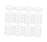 DECORNIJIA 100 Pièces Lot de Plaques de Culture Cellulaires Transparentes Plastique Haute Résistance avec Surface Empilables pour Laboratoire et Recherche Microbiologique